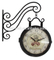 home decoration antique daul garden wall clock indoor use only