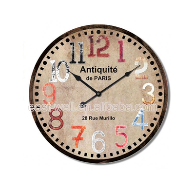 Custom Shape Printed French Country Tuscan Style Mdf Packaging For Wall Clock Clocks Home Decor