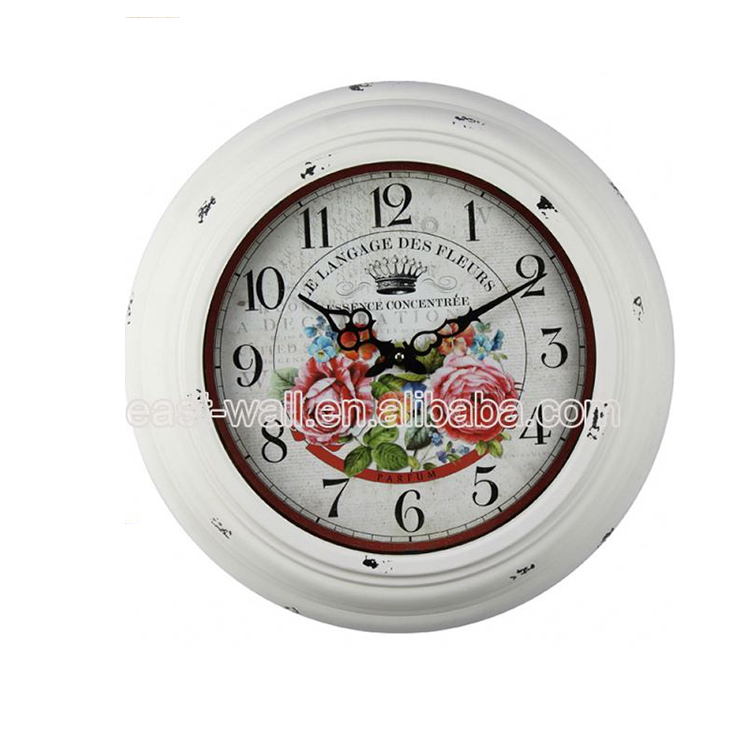 Custom Printed French Country Tuscan Style Antique Style Unique Tool Clock Hands