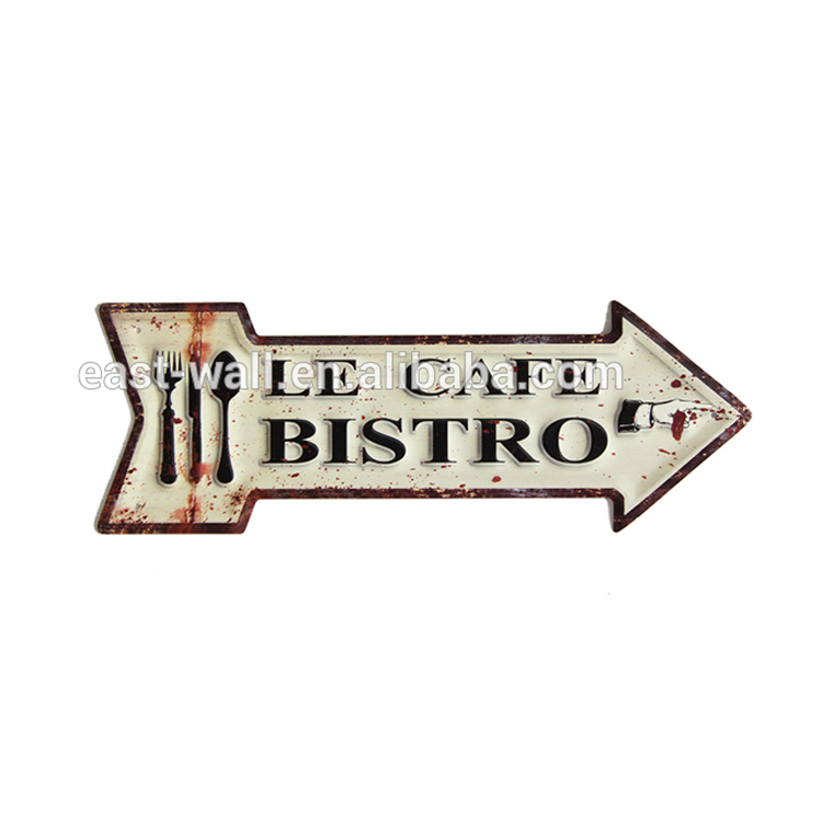 New Products Outdoor Restaurant Sign Board Designs Custom Novelty Tin Signs