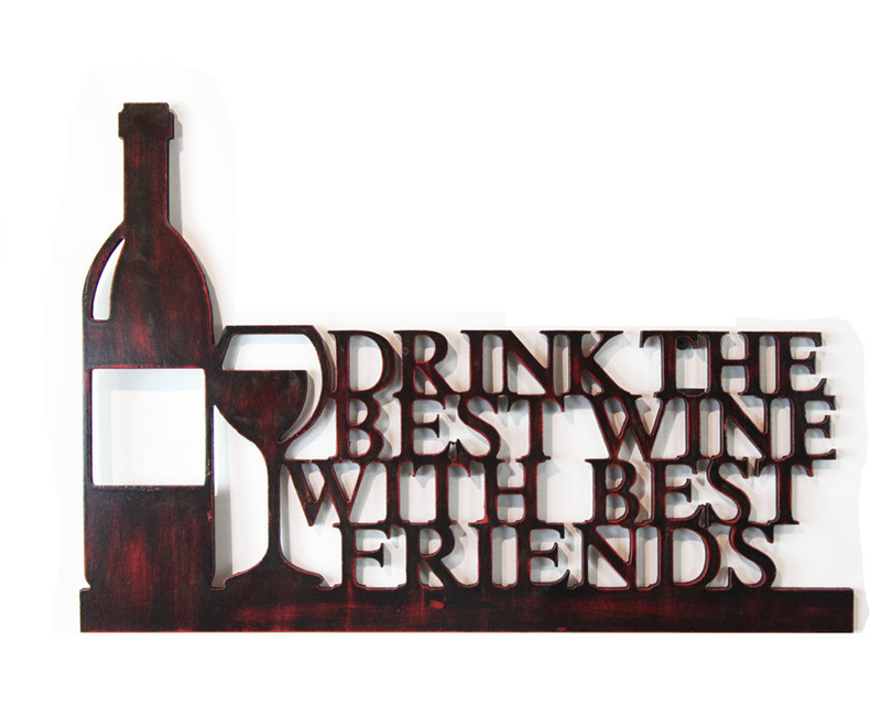 Factory Direct Selling Hot Modern Home Interior Decoration Wine Rack Board Wall Hanging
