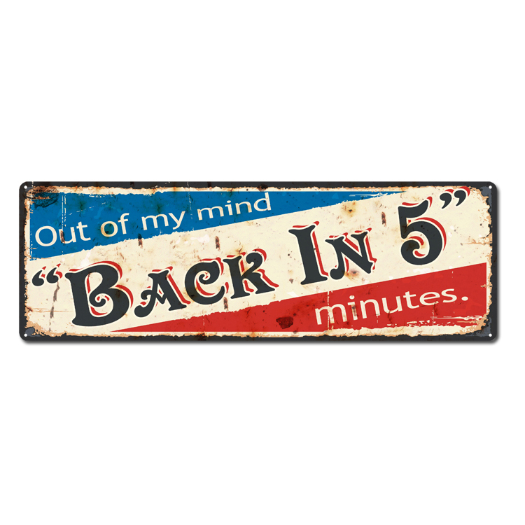Wholesale Custom Made Fashion Household Vintage Decorative Small Metal Tin word Signs