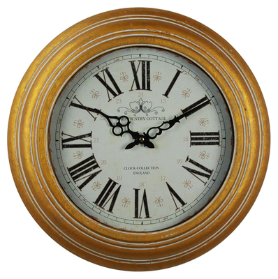 China Manufacturing Cheap Price Gold Minimalistic Wall Clock Vintage