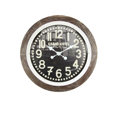 EA6498 Factory Direct Digital Retro Brown Wall Clock