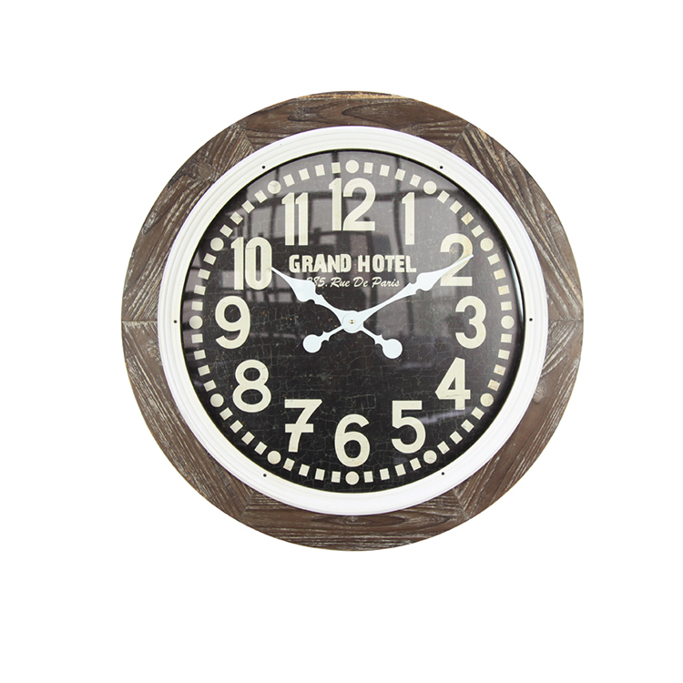 EA6498 Factory Direct Digital Retro Brown Wall Clock