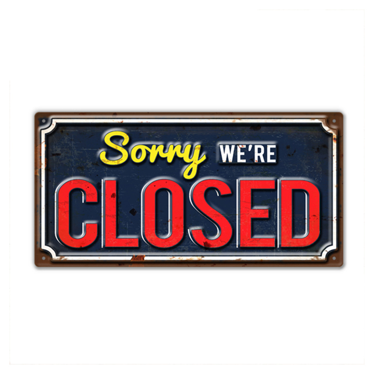 Hot-selling Custom Decorative Wall Hanging Metal Tin Sign, Metal Printing Retro Sign