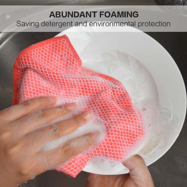 Microfiber Mesh Kitchen Cleaning Cloths (6) قماش تنظيف المطبخ من الألياف الدقيقة (6)