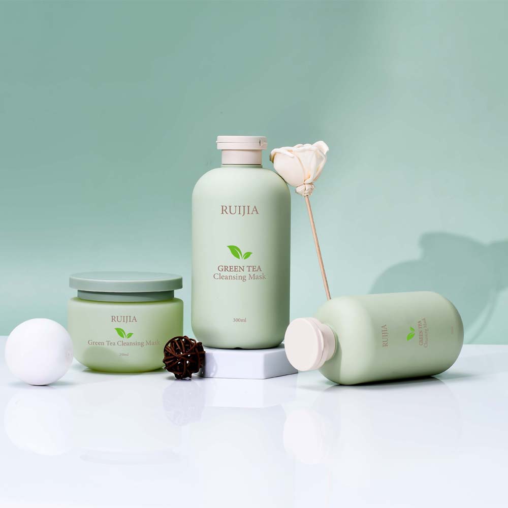 Green Squeeze Plastic Shampoo Bottle ขวดแชมพูพลาสติกสีเขียวบีบ