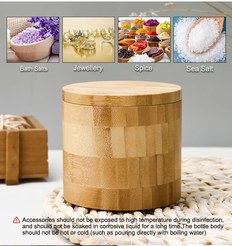 Customized Wooden Bamboo Bath Salt Gifts Boxes Boîtes cadeaux personnalisées en bois pour sel de bain en bambou