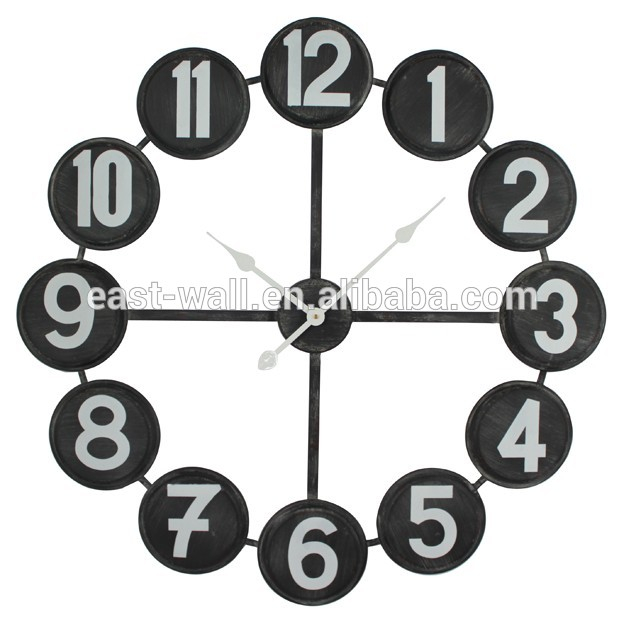 Hot Product Cute Design Oem Service Beautiful Iron Decorative Wall Clock