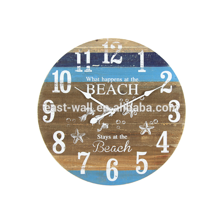 Custom Fit Interior Home Decoration Wood Frame Unique Mdf Classic Creative Wall Clock
