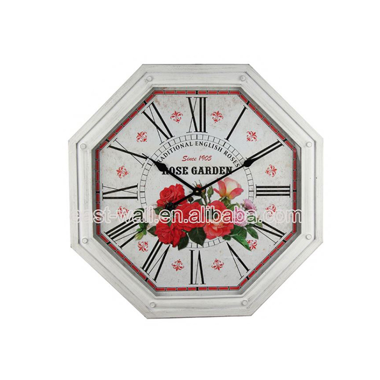 Professional Design Vintage Style Multilateral Wall Clocks With Company Logo Clock