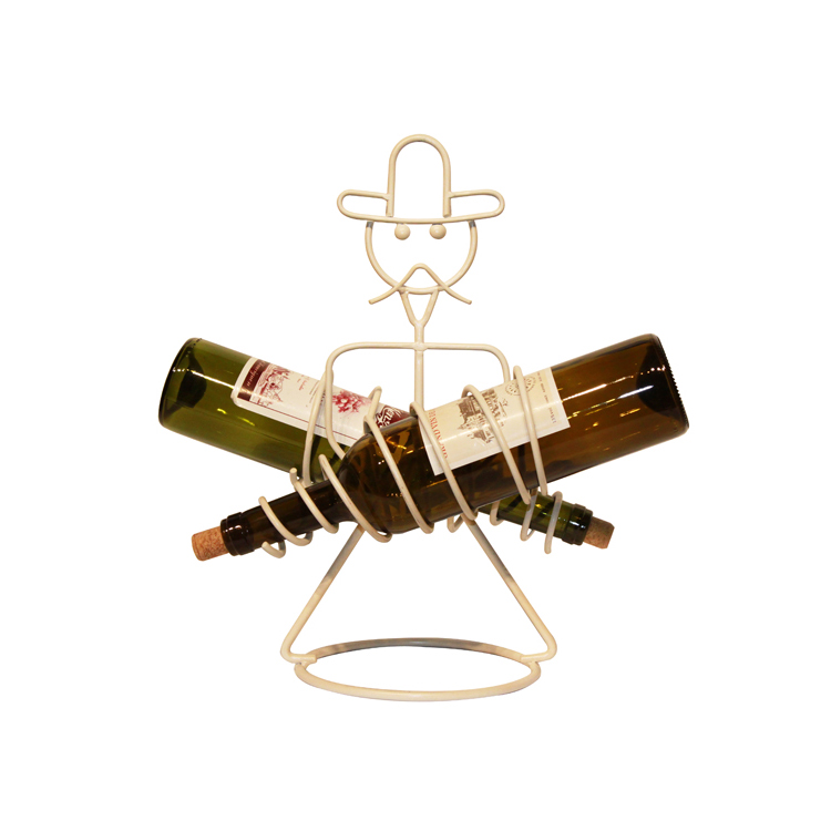 High quality Human Shaped Funny Wine Holder Rack Stainless Steel