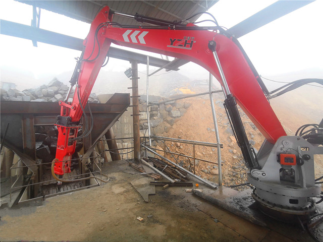 Pedestal Boom Rockbreaker for Primary Crushers প্রাথমিক crushers জন্য পেডেস্টাল বুম রকব্রেকার