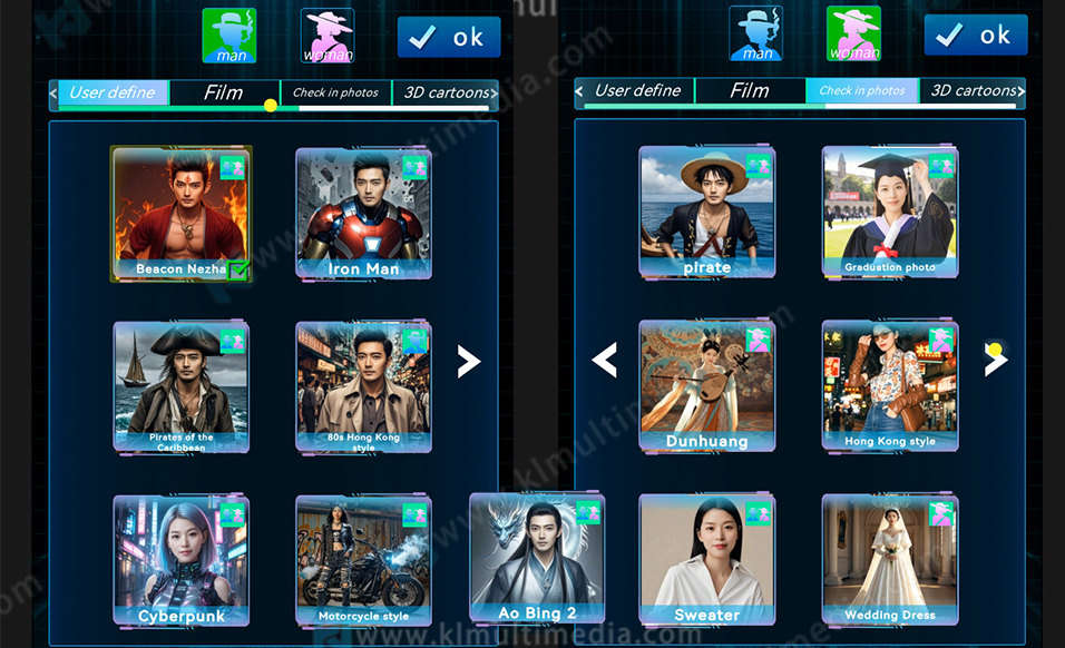 AI Photo Booth themes موضوعات AI Photo Booth