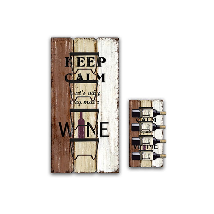 Home Kitchen Bar Accessories Wall Hanging Restaurant Wine Rack, Retro Hanging Wine Bottle Holder