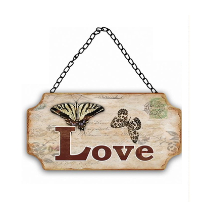 Promotional Customized Logo Printed Iron Craft Home Decor Wall Plaques