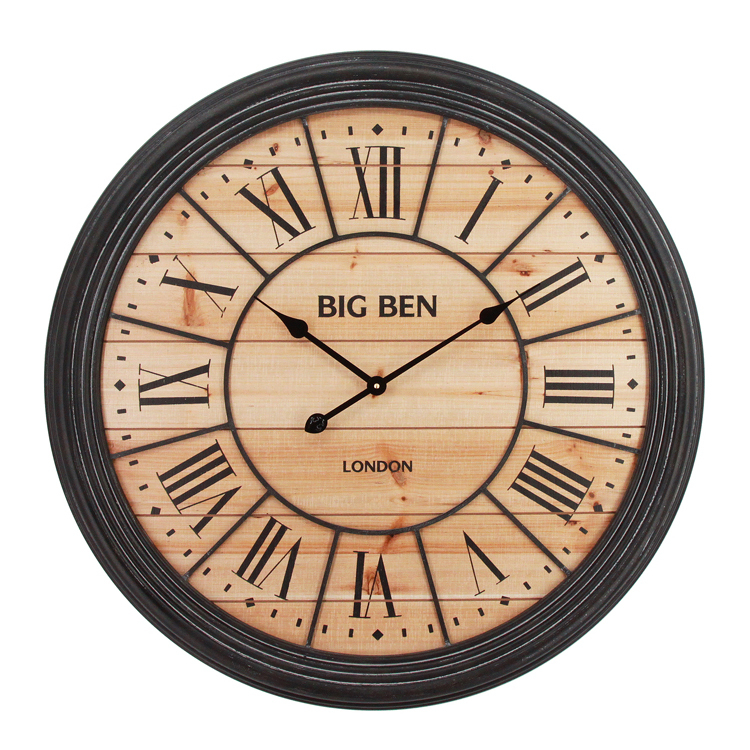 Old Style MDF Wood Crafts Oversized Wall Clocks Luxury