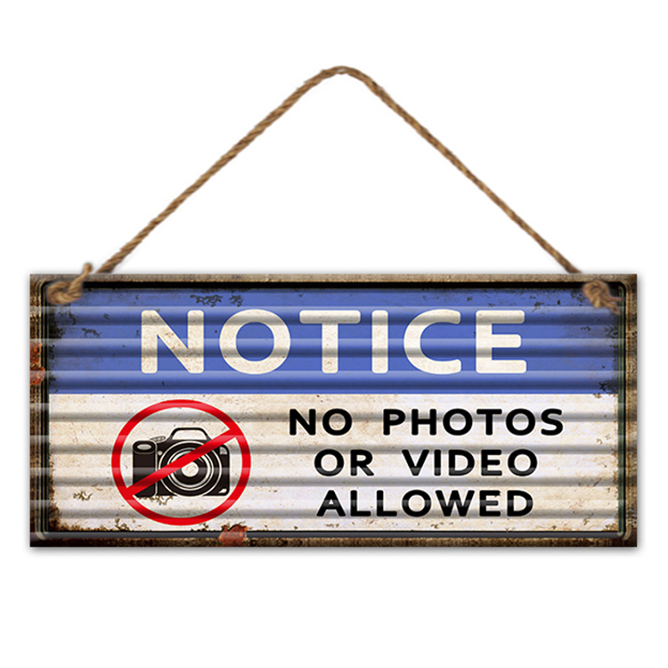Home decorative custom pattern metal sign plaque iron wall decor