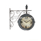Souvenir Shabby Chic Double Sides Iron Wall Clock For Home Improvement