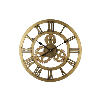 Retro Round Iron Decorative Roman Numerals Custom Modern Digital Iron Decorative Clock