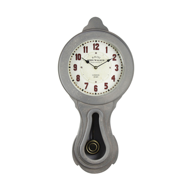 EA6265 White Retro Quartz Big Pendulum Wall Clock