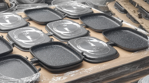 aluminum non-stick baking tray by die casting aluminium bakplaat met antiaanbaklaag door spuitgieten