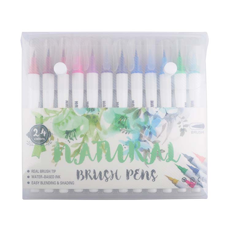 Water-Based Ink Real Brush Pen Set of 12 24 36 48