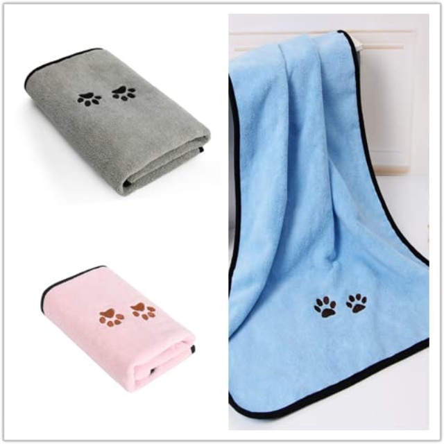 Pet Dogs and Cats Microfiber Coral Fleece Drying Towel (12) Mikrofaser-Korallenfleece-Trockentuch für Hunde und Katzen (12)
