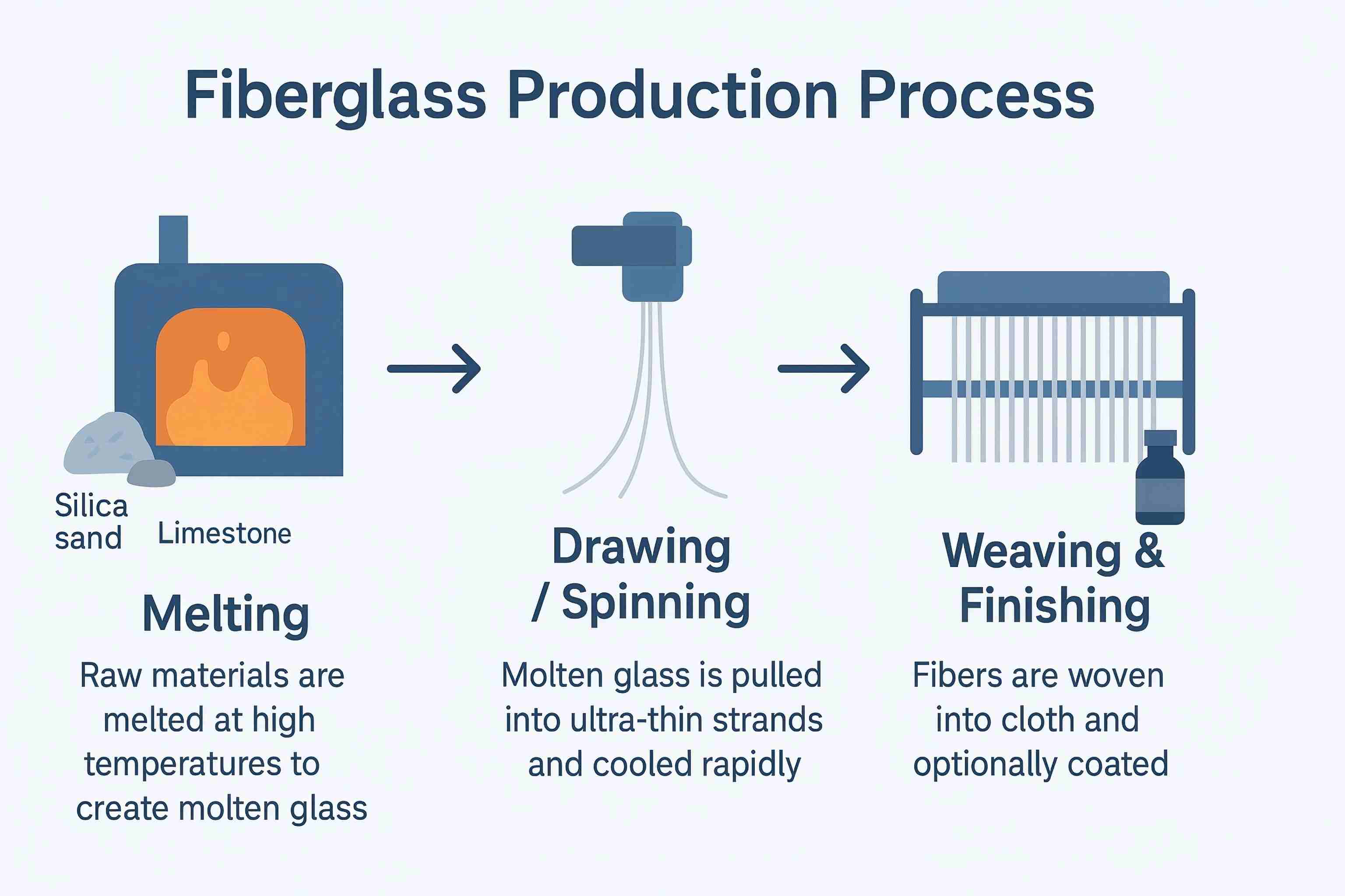 Sådan fremstilles glasfiber