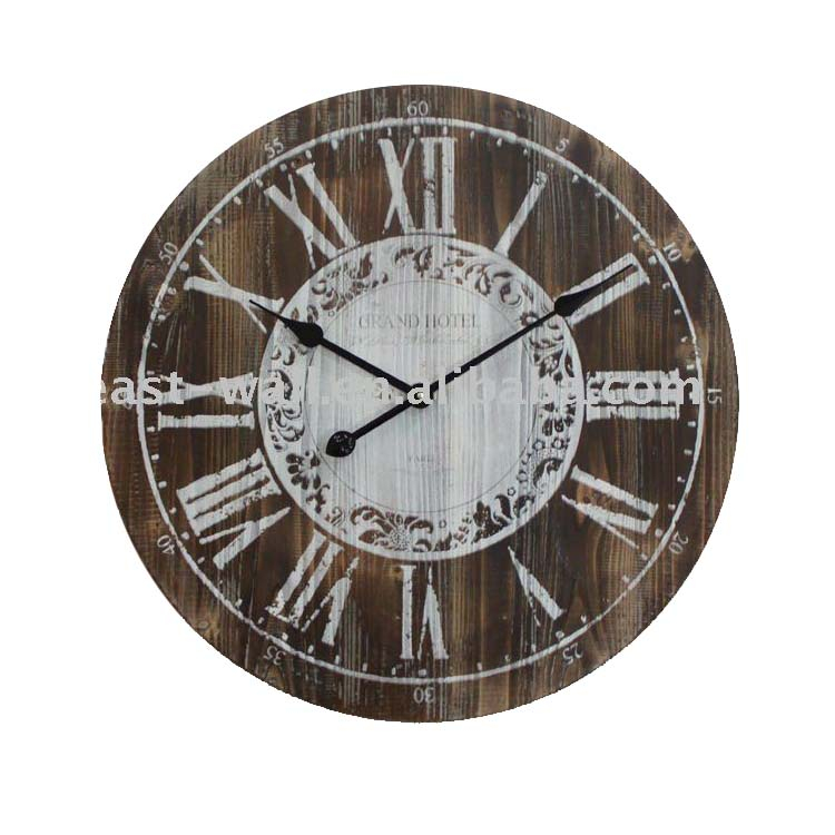 Hot Sale New Style Antique Wooden Blank Wall Clock Home Decor