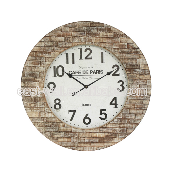 High Quality 3D Custom Antique Style Large Digital Fashion Wall Clock