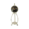 antic white iron black dial table clocks for sale