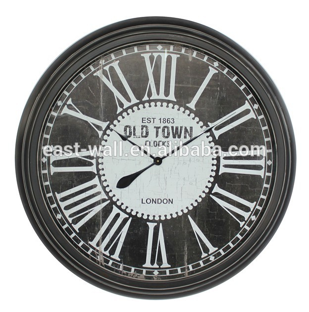 93cm DM Large Wrought Iron Wall Clock Roman Numeral