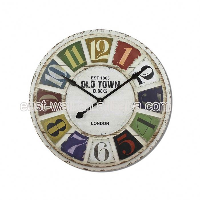 Reasonable Price New Design Iron Oil Painting Clock Wall Decal