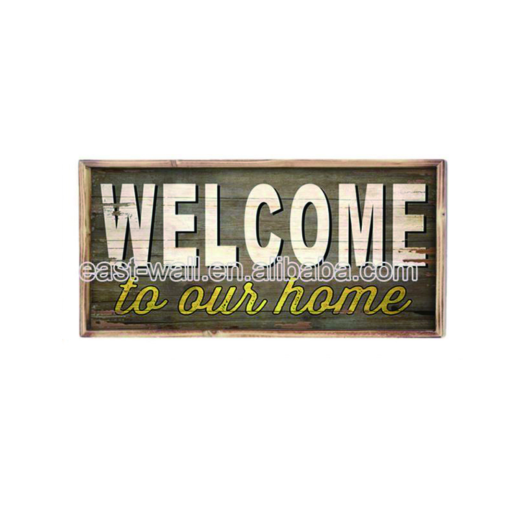 Customized Logo Printed Craft Art Painted Rustic Signs Wood Craft Shapes