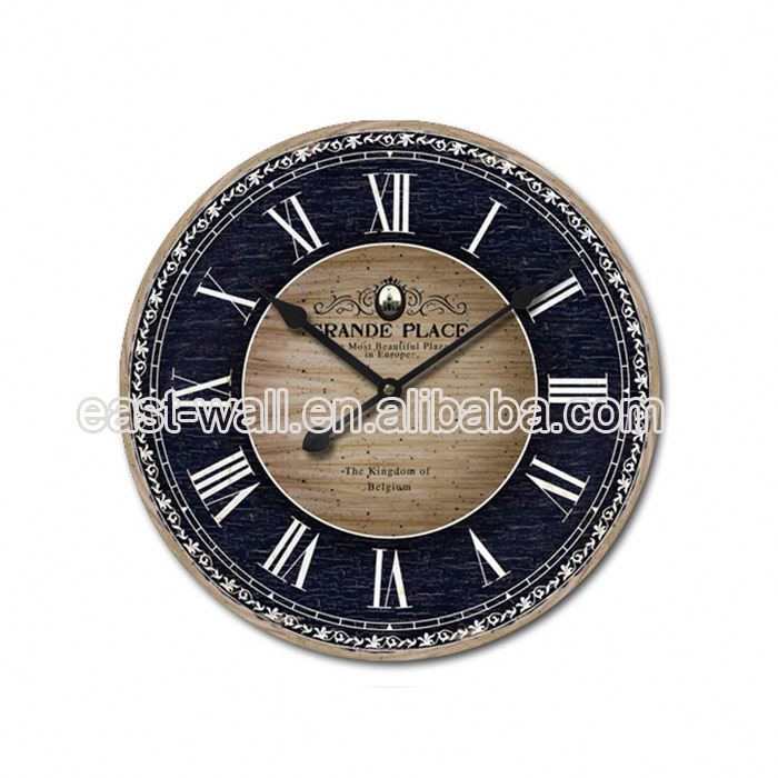 Custom Printing Logo Decorative Iron Wall Clock Hooks Fun Clocks