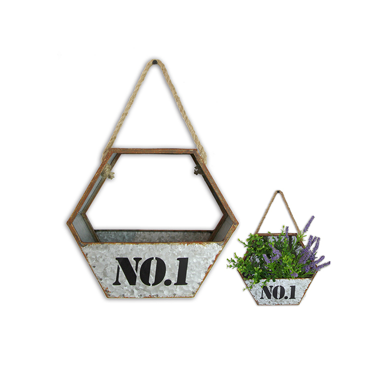 Wholesale Outdoor Decorative Galvanized Steel Hanging Basket 4 Models Can Choose