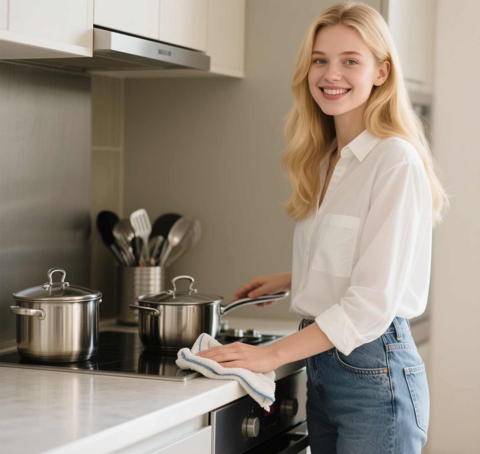 Kitchen microfiber cleaning cloth - JUHAO قماش تنظيف المطبخ من الألياف الدقيقة - JUHAO