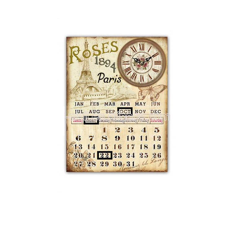High Quality Affordable Price Calendar Sublimation Souvenir Wall Plaque Hooks