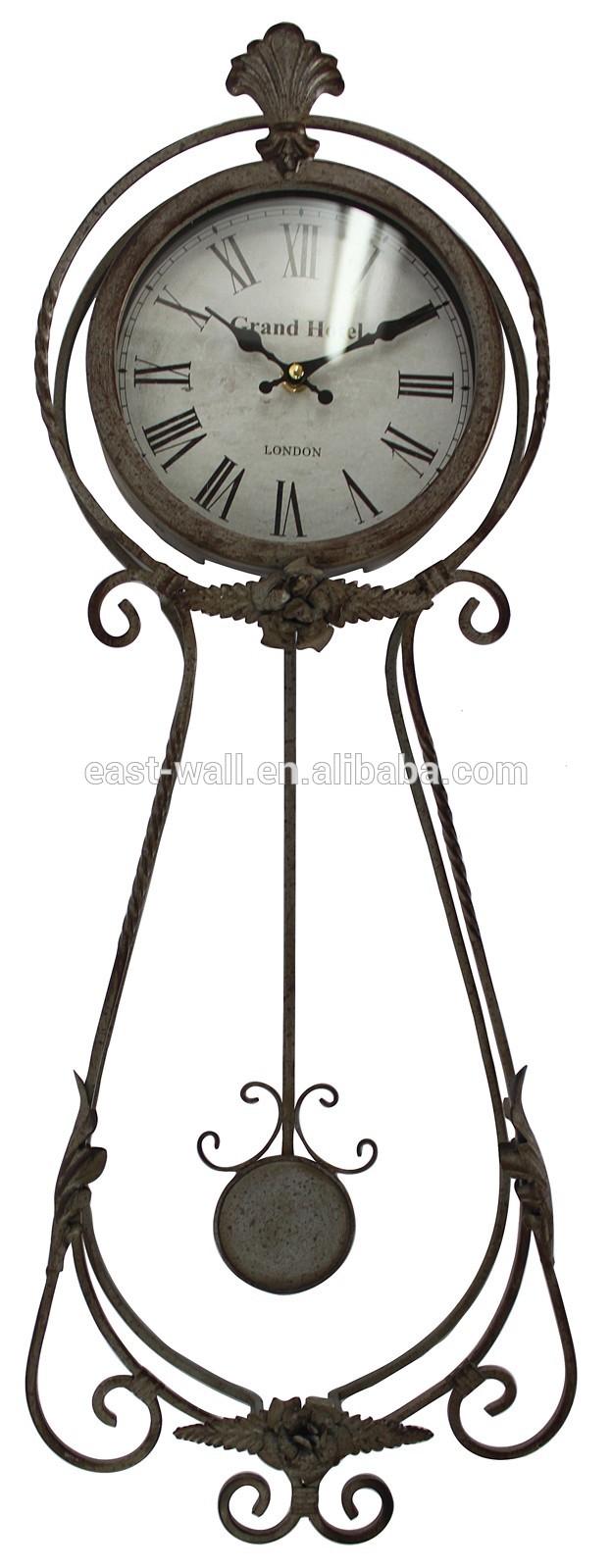 24.5x7.5x68.5cm New Design Iron Large pendulum Mounted Wall Clock
