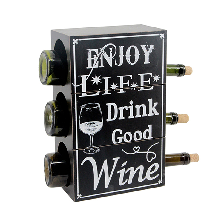 Wholesale custom style bottles MDF wine holder rack for home restaurant bar