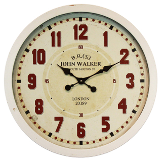 Customized Type Red Arabic Numerals Luxury Round Wall Clock Home Decor