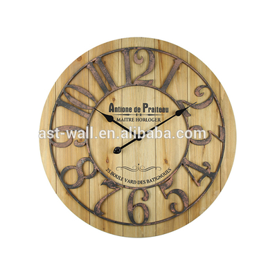 Retro Wood Crafts Kitchen Decorative Wall Clock