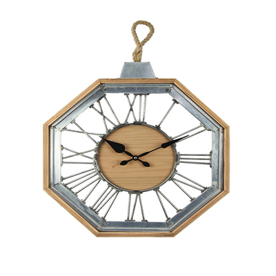 Octagon Wall Decor With Clock