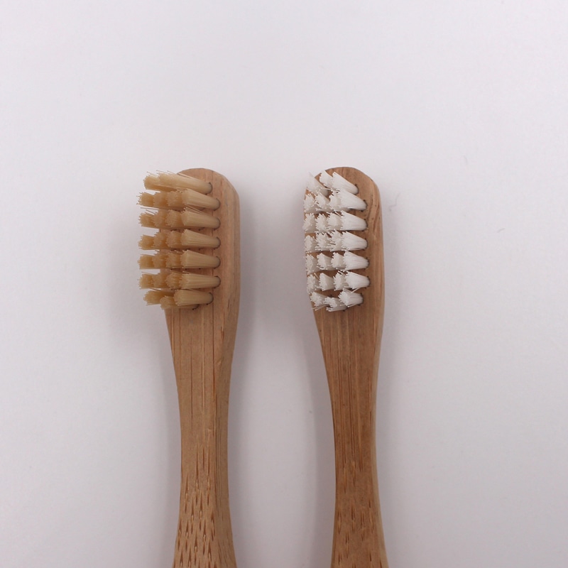 Brosse à dents en bambou à manche rond pour enfants