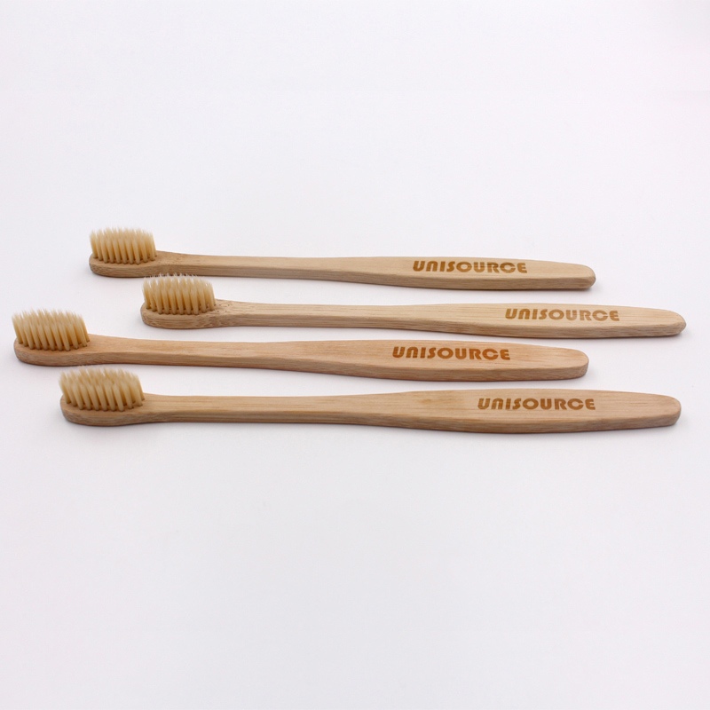 Cepillo de dientes de bambú con cuello de cisne