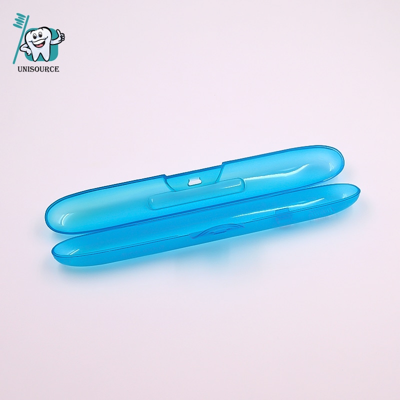 Caja de plástico para cepillos de dientes con clip de posición