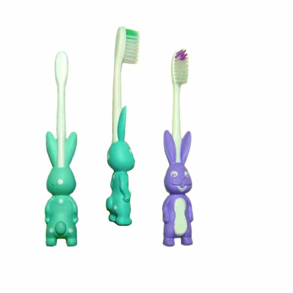 Brosse à dents pour enfants en forme de lapin