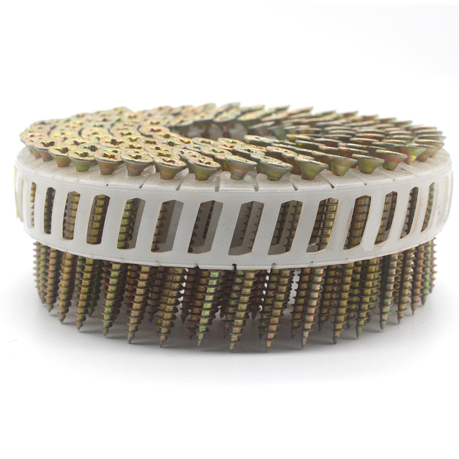 2× Faster 15° Galvanized Plastic Sheet Coil Nail-Screws 3.5x40mm - KYA Fasteners